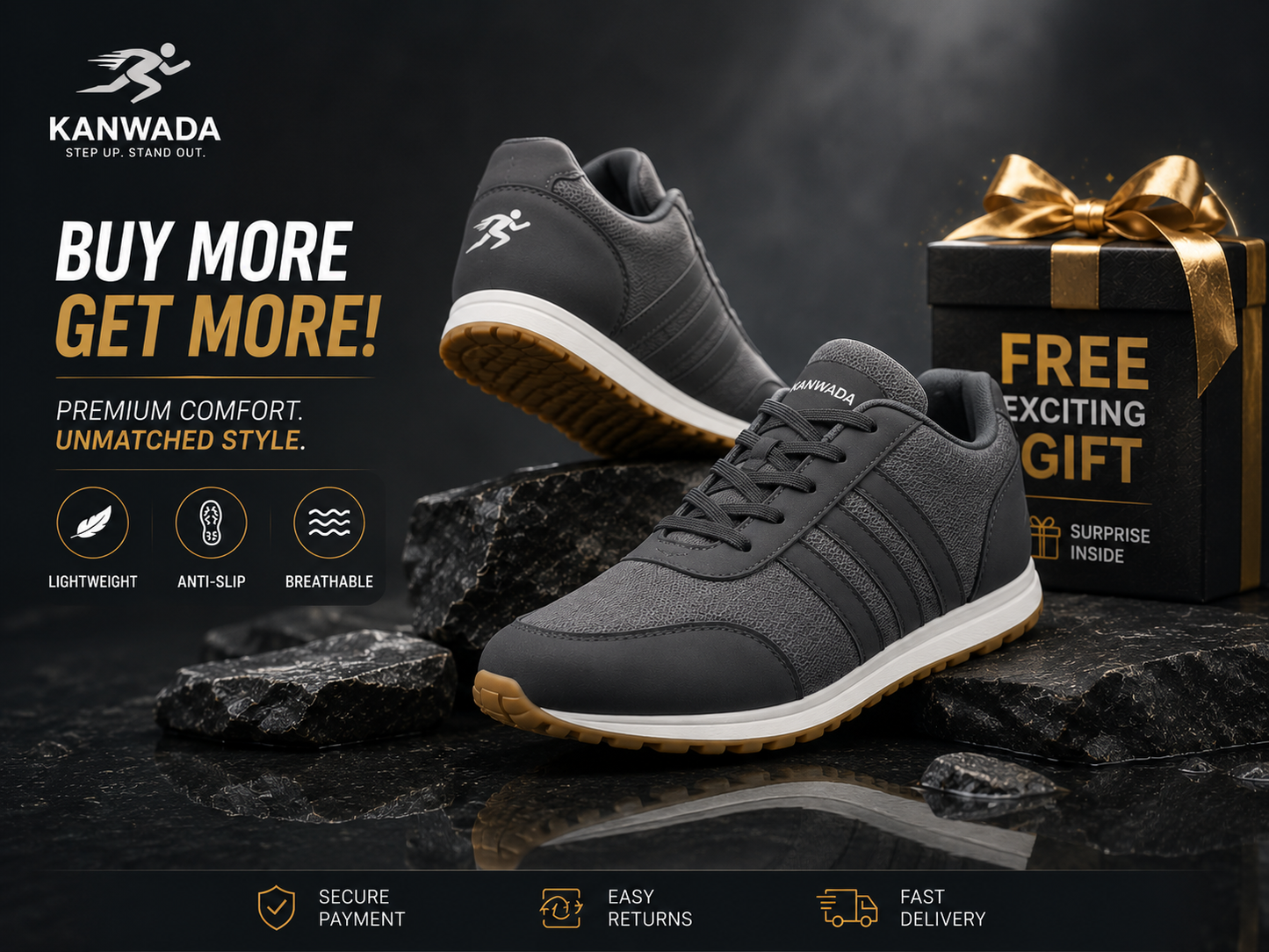 KANWADA Professional Running Shoes (With Free Exciting Gift Worth ₹794)