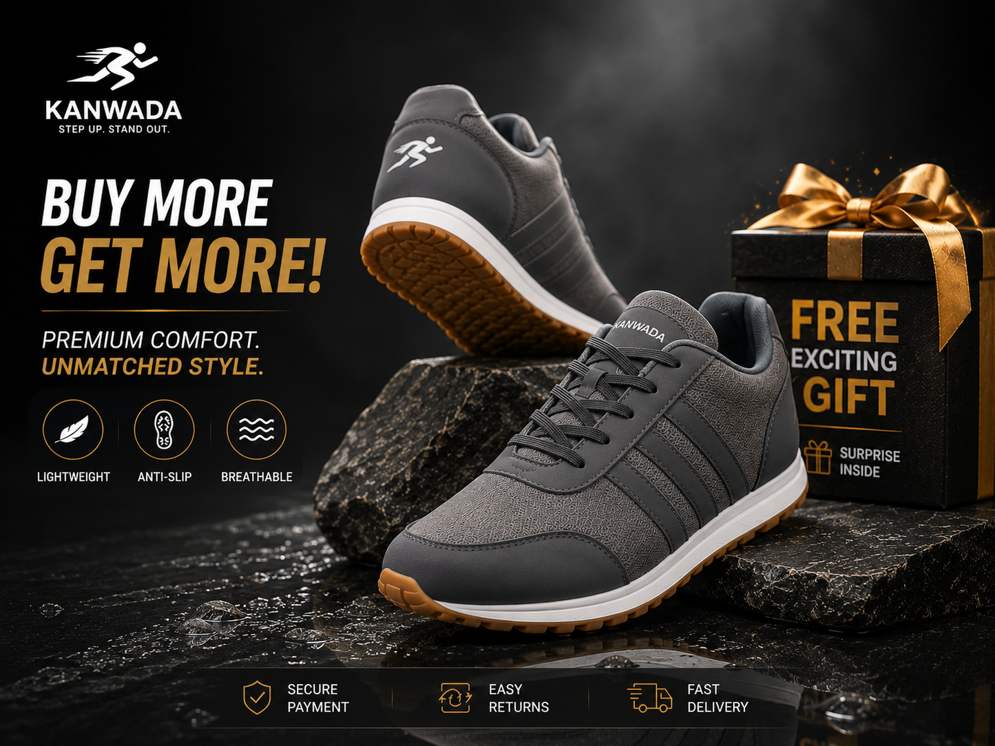 KANWADA Professional Running Shoes (With Free Exciting Gift Worth ₹794)
